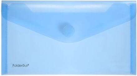 Enveloptas Foldersys 120x220mmPP transp blauw