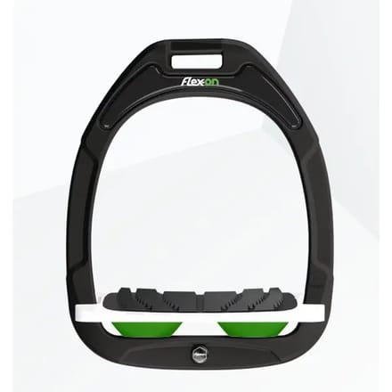 Gekantelde stijgbeugels Grip Zwart/Wit/Groen Flex-On Green Composite