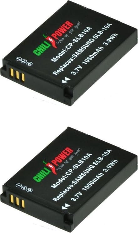 ChiliPower SLB-10A / SBL-10A accu voor Samsung - 1050mAh - 2-Pack