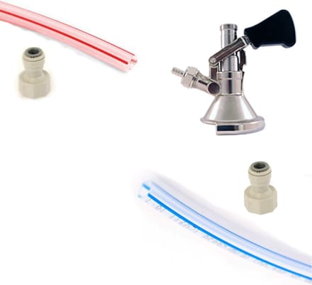 Tapset voor tappen zonder CO2 met combi schuifkoppeling | M-type koppeling