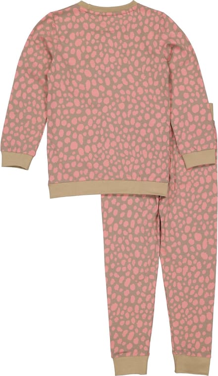 Quapi meisjes pyjama Puck aop Pink Leopard maat 74