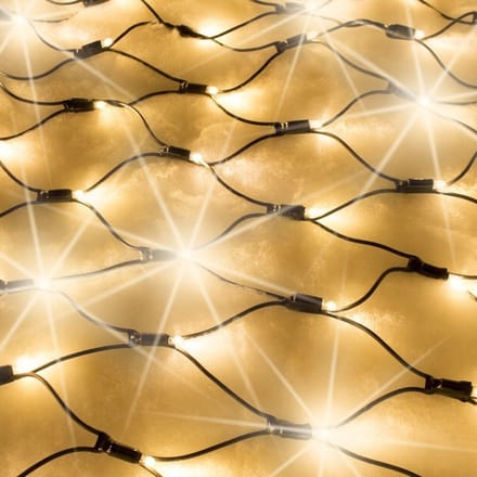 Koppelbare netverlichting | warm wit met twinkel | rubber 6 m² 600 LEDs incl. aansluitsnoer