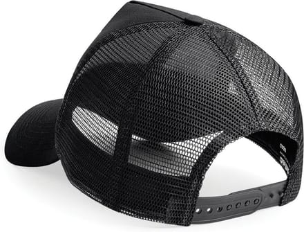 Beechfield Heren Half Mesh Trucker Cap / Hoofddeksel (Zwart)