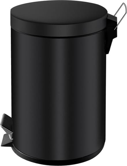 V-Part - Pedaalemmer 3 liter - Steel - zwart - Prullenbak