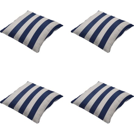 Madison - Sierkussen Amora - Blauw - 50x50x10cm - Set van 4