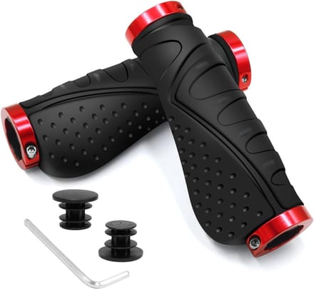Ergonomische Fietsstuurgrepen Rubber Met Dubbele Klembevestiging 22mm