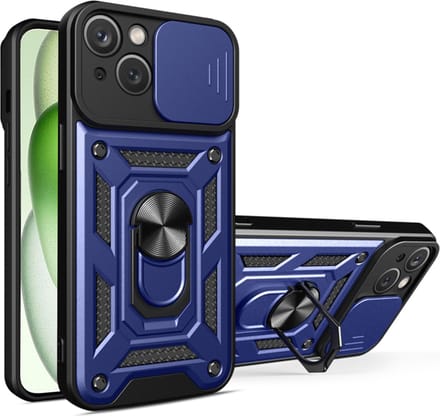 Hoesje geschikt voor Apple iPhone 16 Plus - Techsuit Camshield Back Cover - Blauw