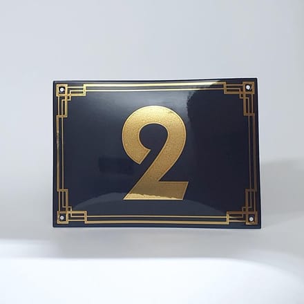 Art deco | jaren ’30 | luxe emaille huisnummer - 2
