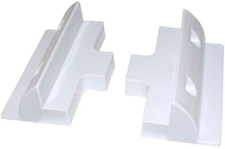 Set van 2 witte zonnepanelenbeugels voor caravan, camper, boot, zijdakmontage