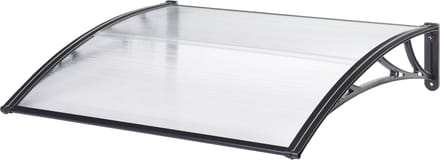 Deurluifel Mellerud afdak 100x60 cm transparant en zwart