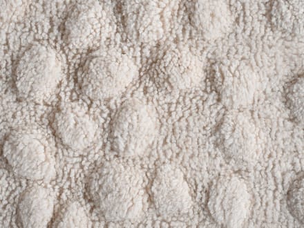 Vente-unique Vloerkleed met reliëf in 100% wol, handgetuft, met kiezeleffect - 160 x 230 cm - Ivoorwit - ORABEL