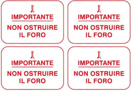 autocollant stickers rms pour auto piaggio 610176m / rood / par 4 nieuw