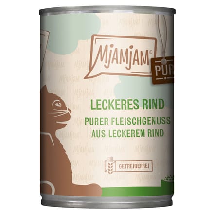 6x400g MjAMjAM puur vlees heerlijk puur rund kattenvoer nat