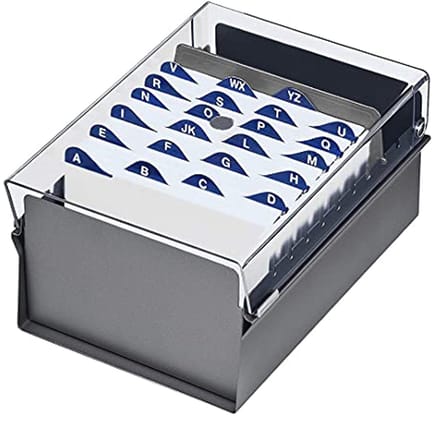 Card File Holder Index Organizer Metaal Voet Zwaar 4 x 6 voor AZ Indexkaarten