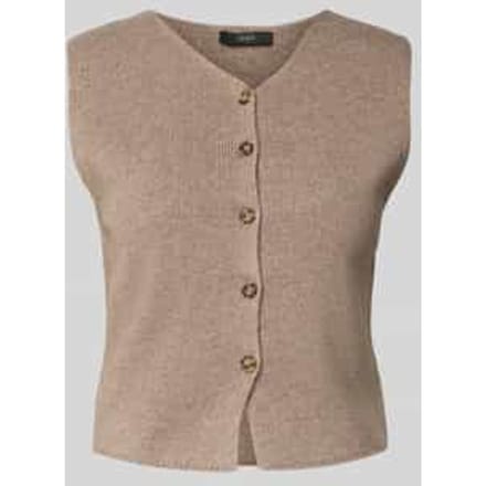 Slim fit mouwloos vest met wol