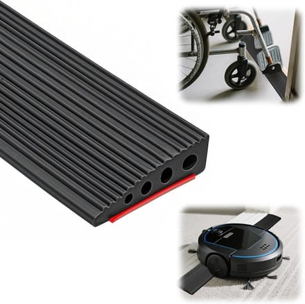 Set van 2 Drempelhellingen PVC Antislip voor Rolstoel en Kinderwagen