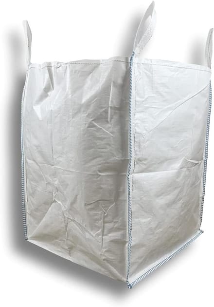 Big Bag - Afvalzak - Bouwafval Sorteren - Met 4 Lushen - 90x90x110 cm - Wit
