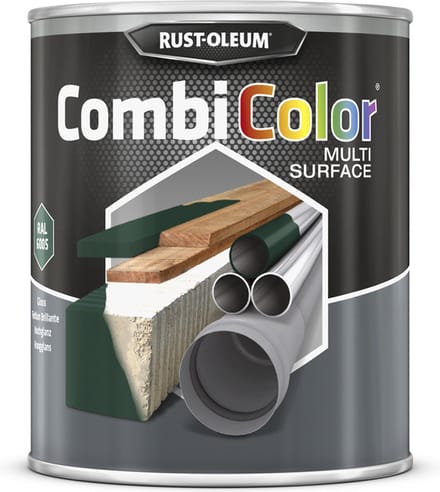 Rust-Oleum CombiColor Multi-Surface Hoogglans Kleur: Mosgroen RAL 6005, Inhoud: 0,75 Liter