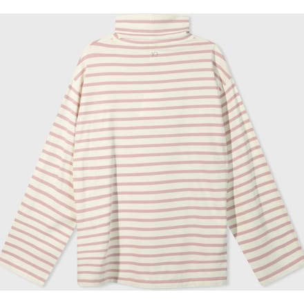 10DAYS Longsleeve Coll Tee Stripes Light Natural/dusty Pink Größe: S | Longsleeves Outlet | Damen | Rosa
