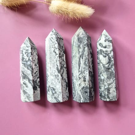 Edelsteen Picasso Jasper Toren (7–9 cm)