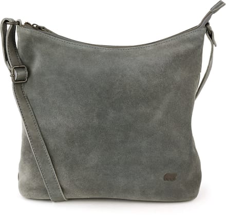 Bear Design Amber Suede Leren Schoudertas - Grijs