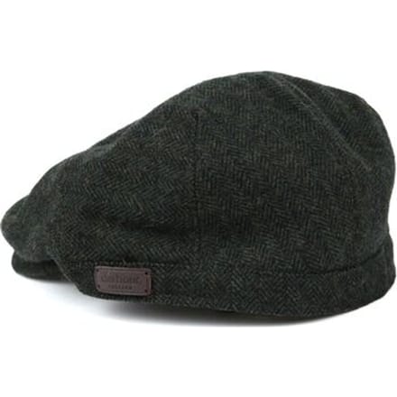 Barbour Barlow Flat Cap Herringbone Donkergroen - Maat M - Heren