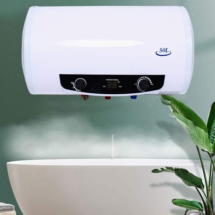 Elektrische Boiler - Warmwater Opslag - Direct Warm Water - Horizontale Montage - 50 Liter Capaciteit - Wit
