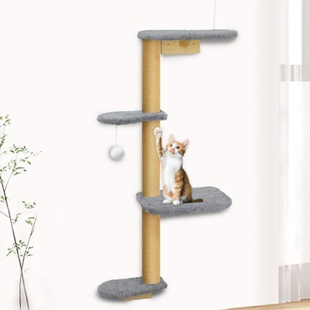 Famanu - Wandplatform met klimfunctie, krabmeubel voor actieve katten