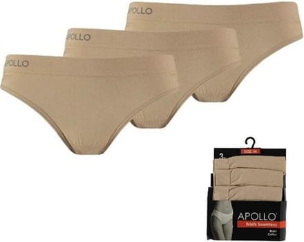 Apollo dames slips | MAAT S | 3-pack | huid