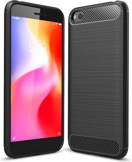 Forcell Carbon Case Flexible Cover geschikt voor Xiaomi Redmi Go - zwart