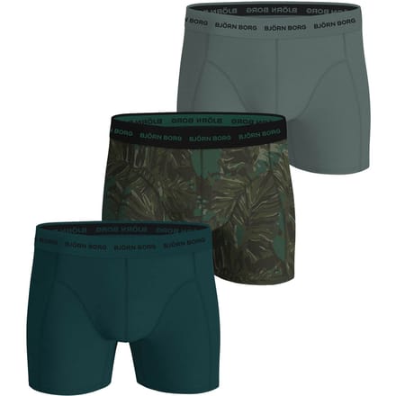 Bjorn Borg Boxers 3Pack Stretch Groen - Maat XXL - Heren - Boxershorts