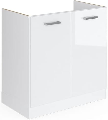 Spoelbakonderkast 80 cm Wit - Modulaire Keukenkast Basismodule