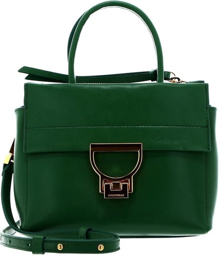 COCCINELLE Leren Handtas Schoudertas Arlettis Rock Handbag Craquele Leather Peppermint Groene