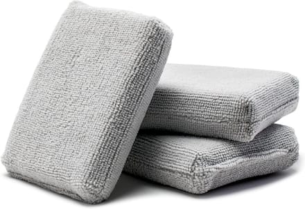 Microvezel Applicator Pads - Schuim Pads - Auto Poetsen - Gelijkmatige Afwerking - Set van 3 - Blauw