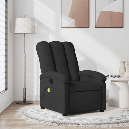 vidaXL - Massagestoel - met - zwarte - stof