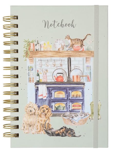 Notebook A5 - 'The Country Kitchen' Dog and Cat - Wrendale Designs - notitieboek