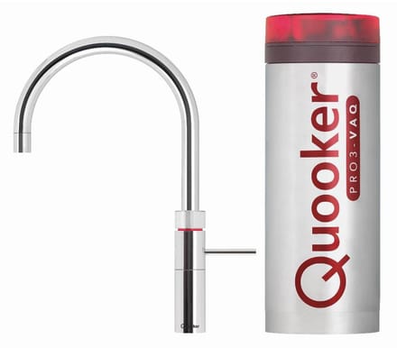 Quooker - Fusion Round Kokendwaterkraan - C uitloop - PRO3 VAQ Reservoir - Chroom