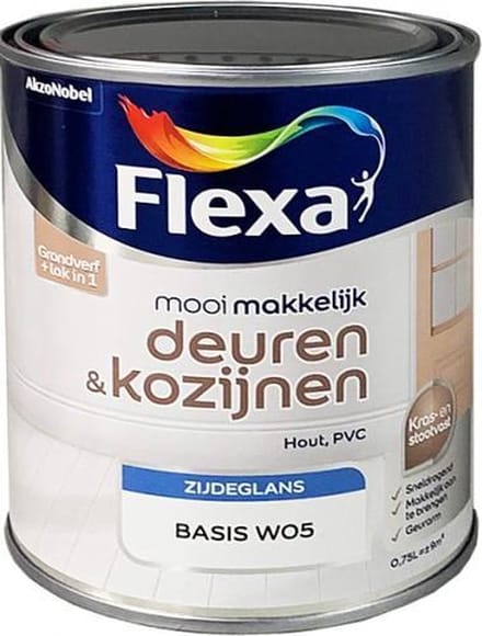Flexa - Mooi Makkelijk Deuren & Kozijnen Zijdeglans - Midden Kokos - Mengverf - 0.75 L