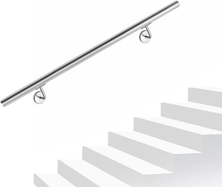 ACXIN RVS Handrail - Trapleuning - 60 cm - Wandhouder & montage set - Binnen & Buiten