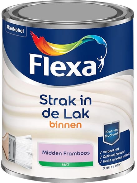 Flexa - Strak In De Lak Binnenlak Mat - Midden Framboos - Mengverf - 750 Ml