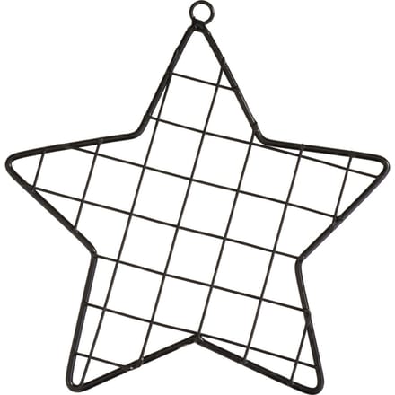 Metalen ringster "Grid" - Zwart