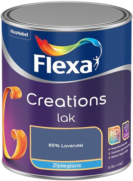 Flexa - Creations Lak Zijdeglans - 85% Lavendel - Mengverf - 750 Ml