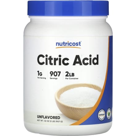 Citroenzuur, Ongeparfumeerd, 907G(32oz) white