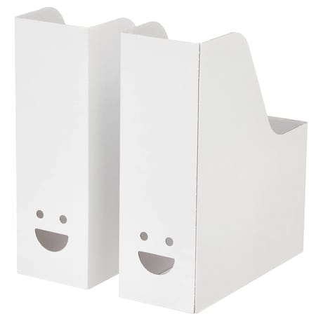 IKEA TJABBA Tijdschriftenbakken Wit - Set van 2