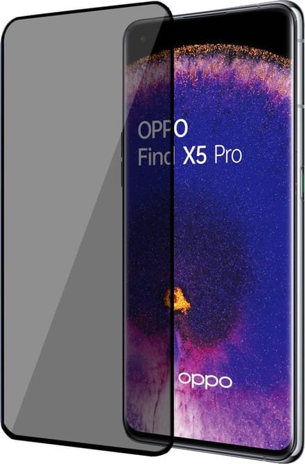 Geschikt voor OPPO Find X5 Pro - Privacy Screenprotector - Beschermglas - Privé GuardCover