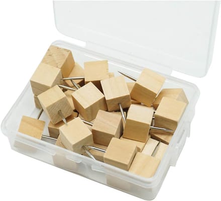 Decoratieve Houten Prikspelden voor Prikborden en Knutselprojecten