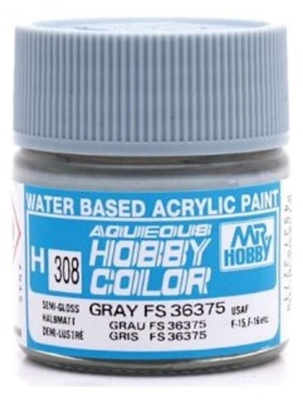 Gunze H-308 - FS36375 Grey Sg - Mr. Hobby Aqueous Modelbouwverf 10ml