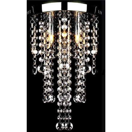 vidaXL - Plafondlamp - met - kristalkralen - metaal - wit