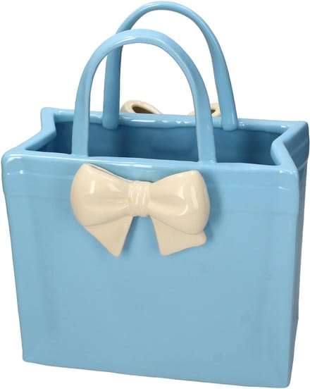 Vase Bag Fine Earthenware Blue 24.5x18x30.5cm