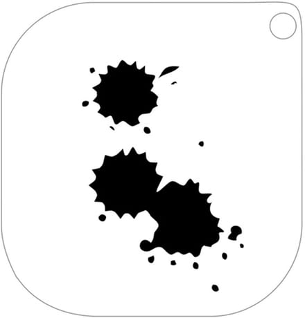 Schminksjabloon - Grimas - verfspetters - bloedspetters - 7cm